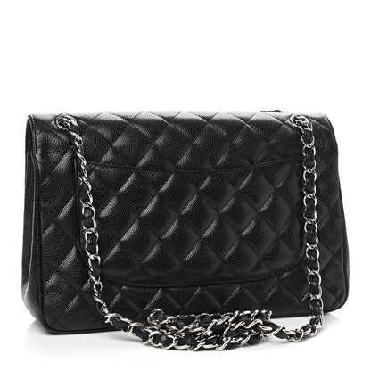 Chanel Caviar Quilted Jumbo Double Flap Black 3 of 10