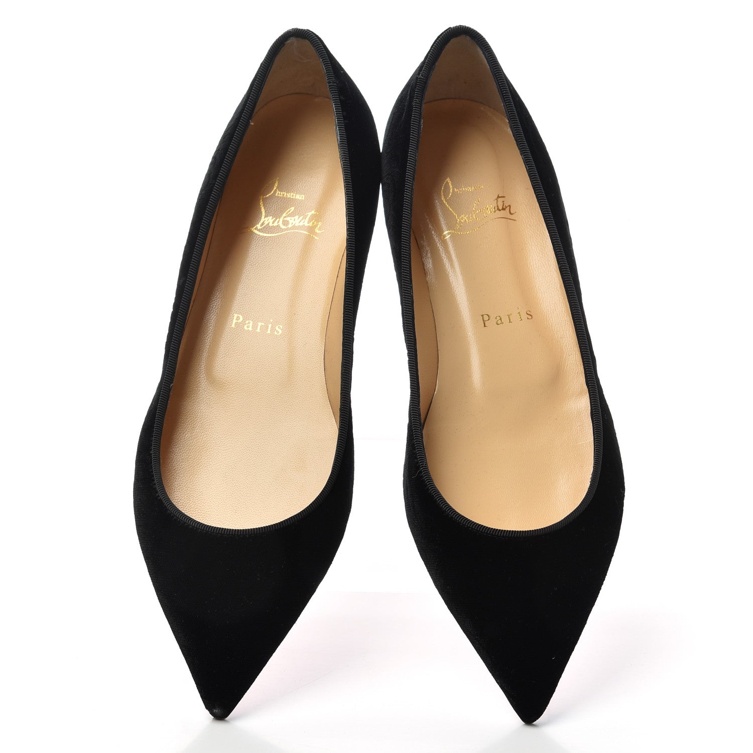 Christian Louboutin Velvet Printed Pigalle Follies Flats 36 Black 5 of 10