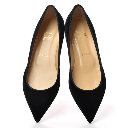 Christian Louboutin Velvet Printed Pigalle Follies Flats 36 Black 5 of 10