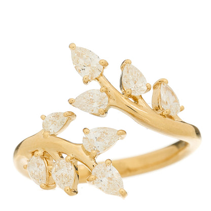 Anita Ko 18K Yellow Gold Diamond Ivy Ring 55 7.25 1 of 6