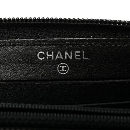 Chanel Caviar Quilted Small Boy Zip Around Wallet So Black 6 of 10