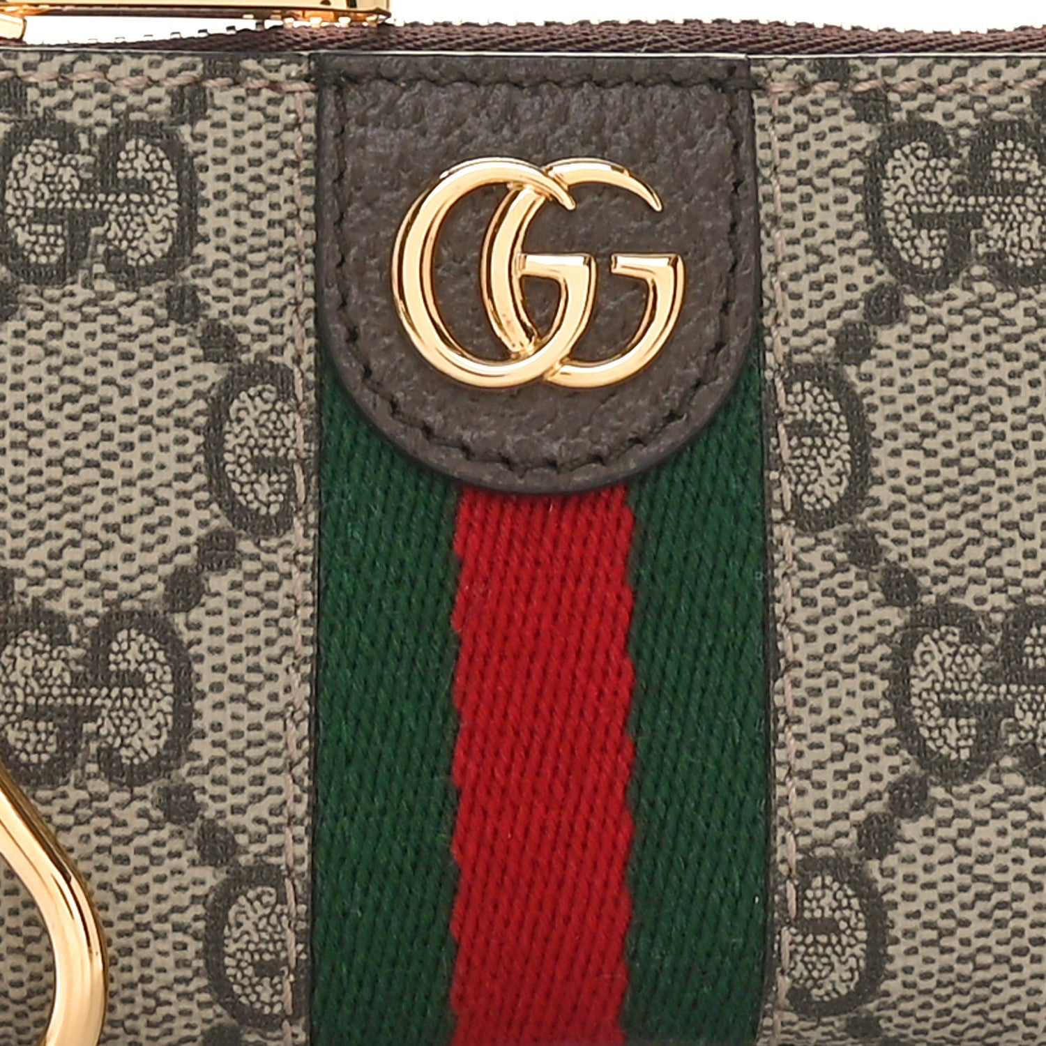 Gucci GG Supreme Monogram Web Ophidia Key Case Beige New Acero 8 of 9