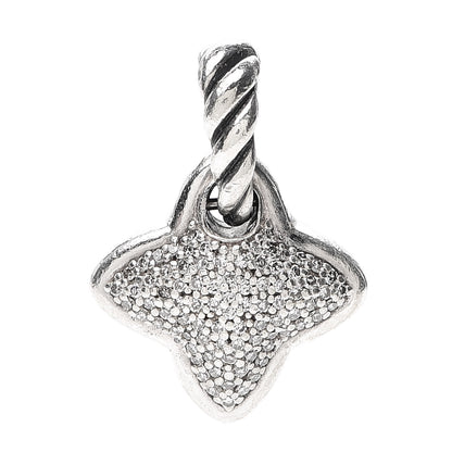 David Yurman Sterling Silver Diamond Quatrefoil Enhancer Pendant 1 of 2