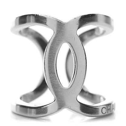 Chanel Metal CC Ring 6.75 Silver 1 of 6
