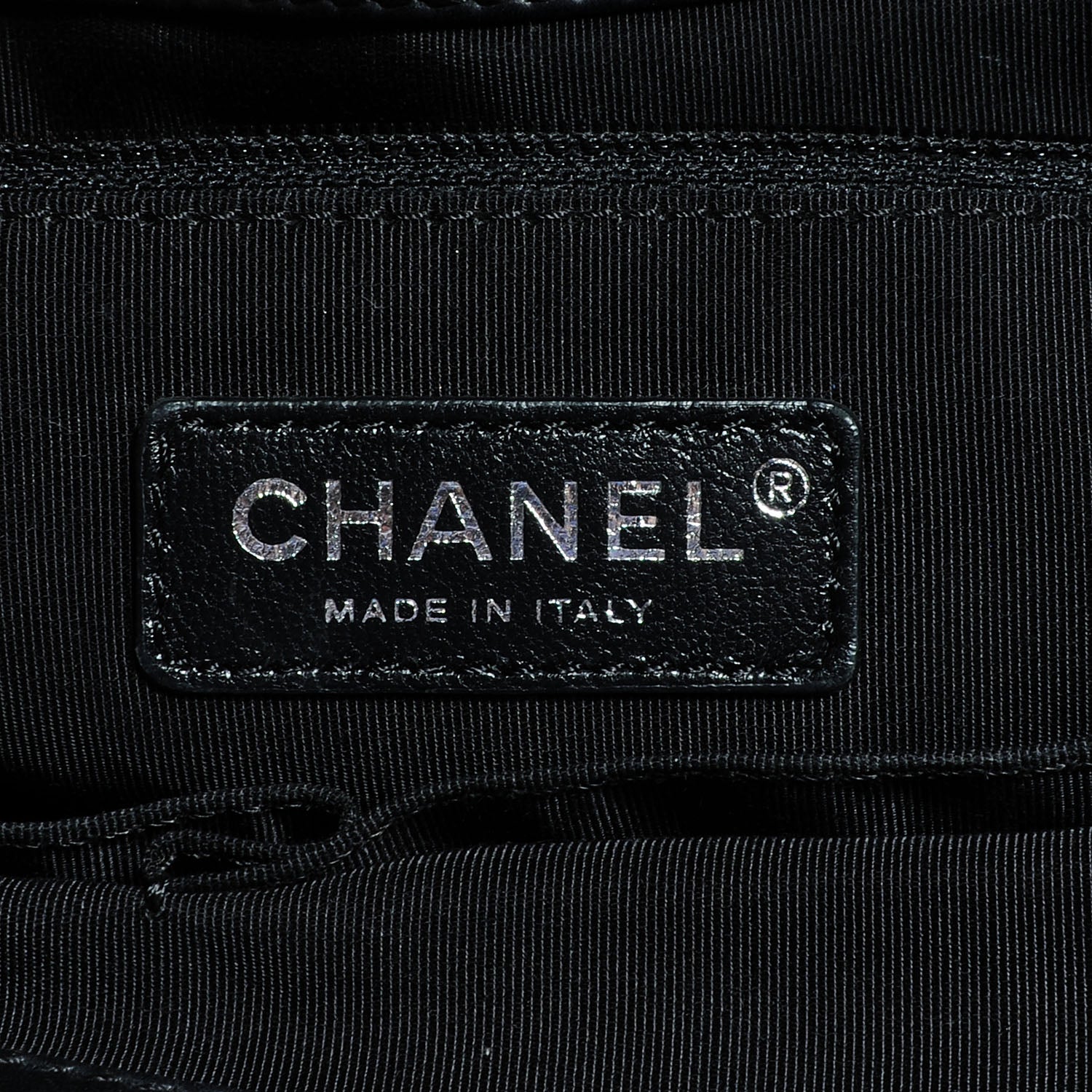 Chanel Calfskin Quilted Double Stitch Large Boy Tote Black 6 of 7