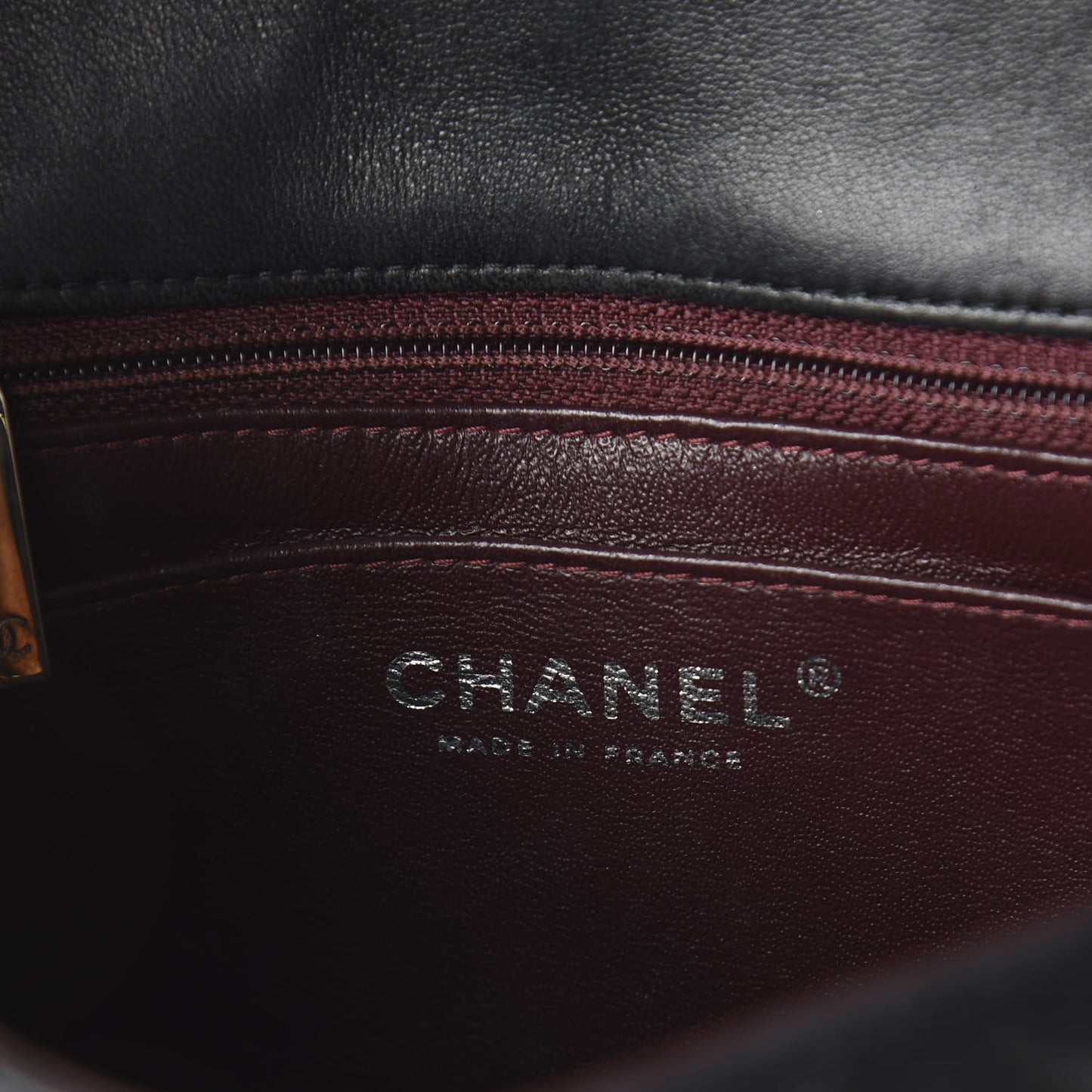 Lambskin Quilted Mini Square Flap Black
