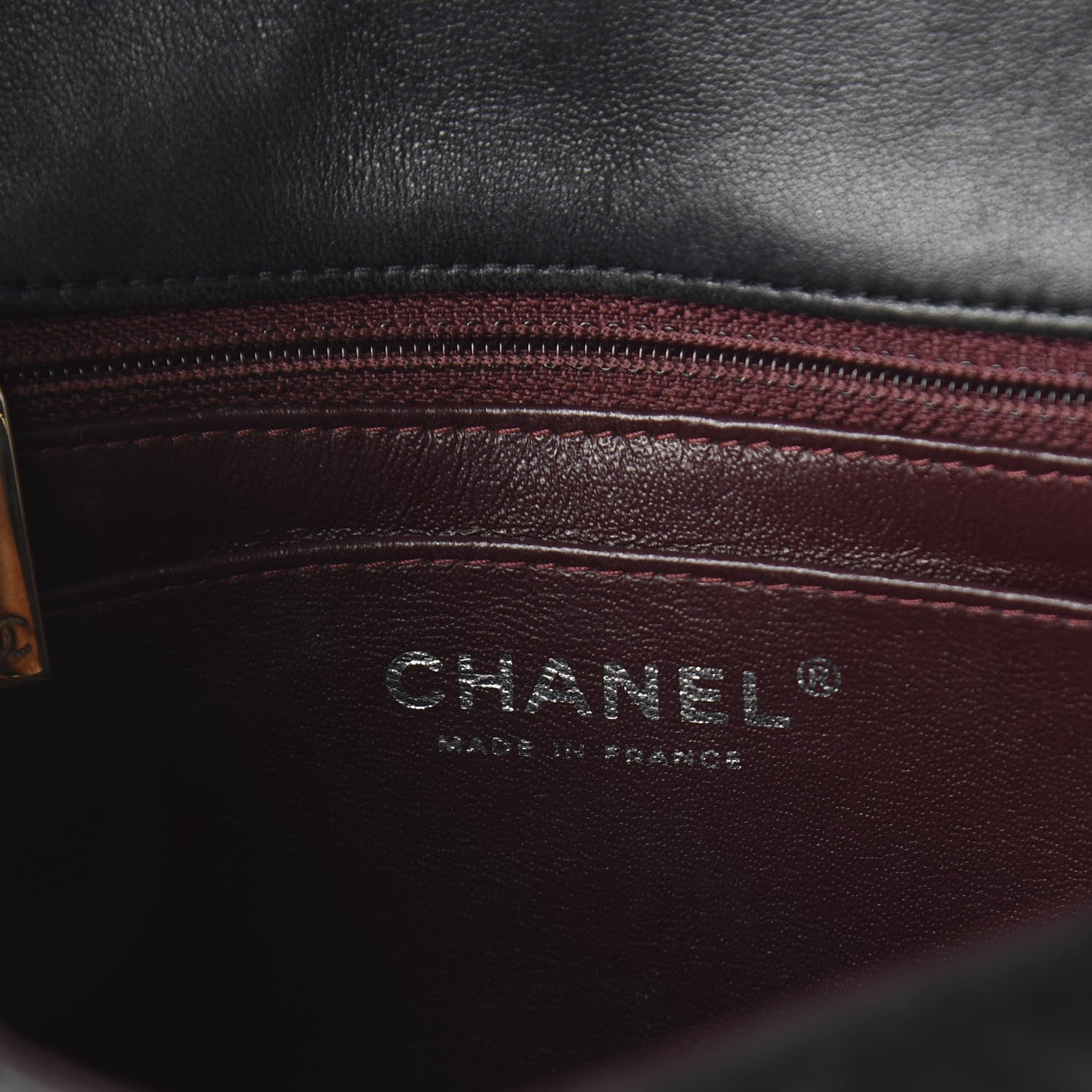Chanel Lambskin Quilted Mini Square Flap Black 5 of 8