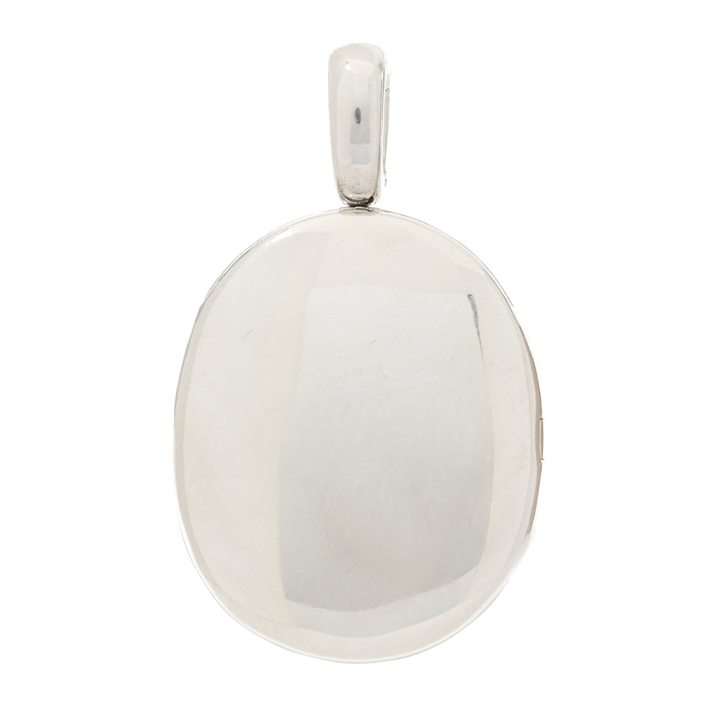 Sterling Silver Sculpted Cable Oval Locket Amulet Pendant