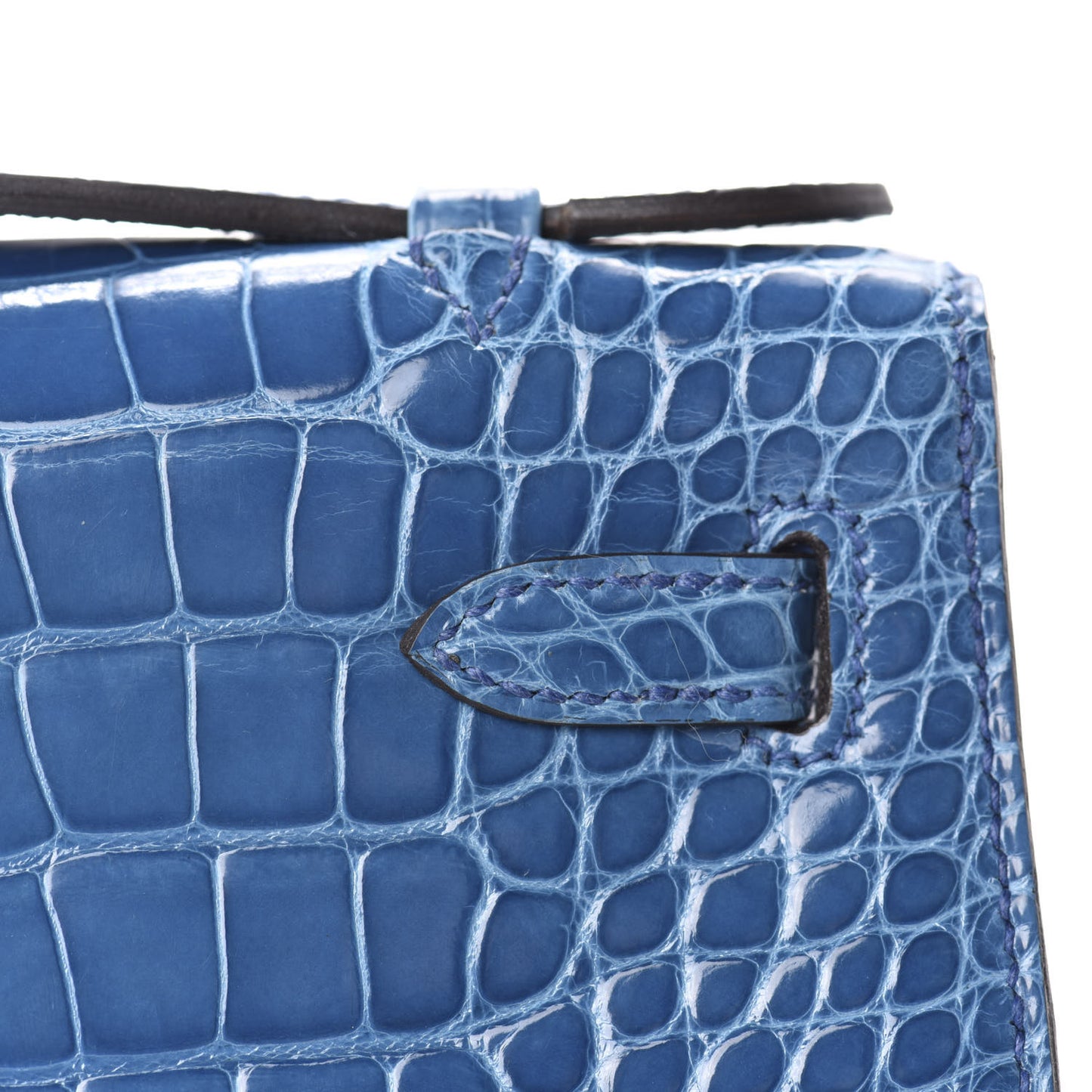 Shiny Alligator Kelly Pochette Mykonos