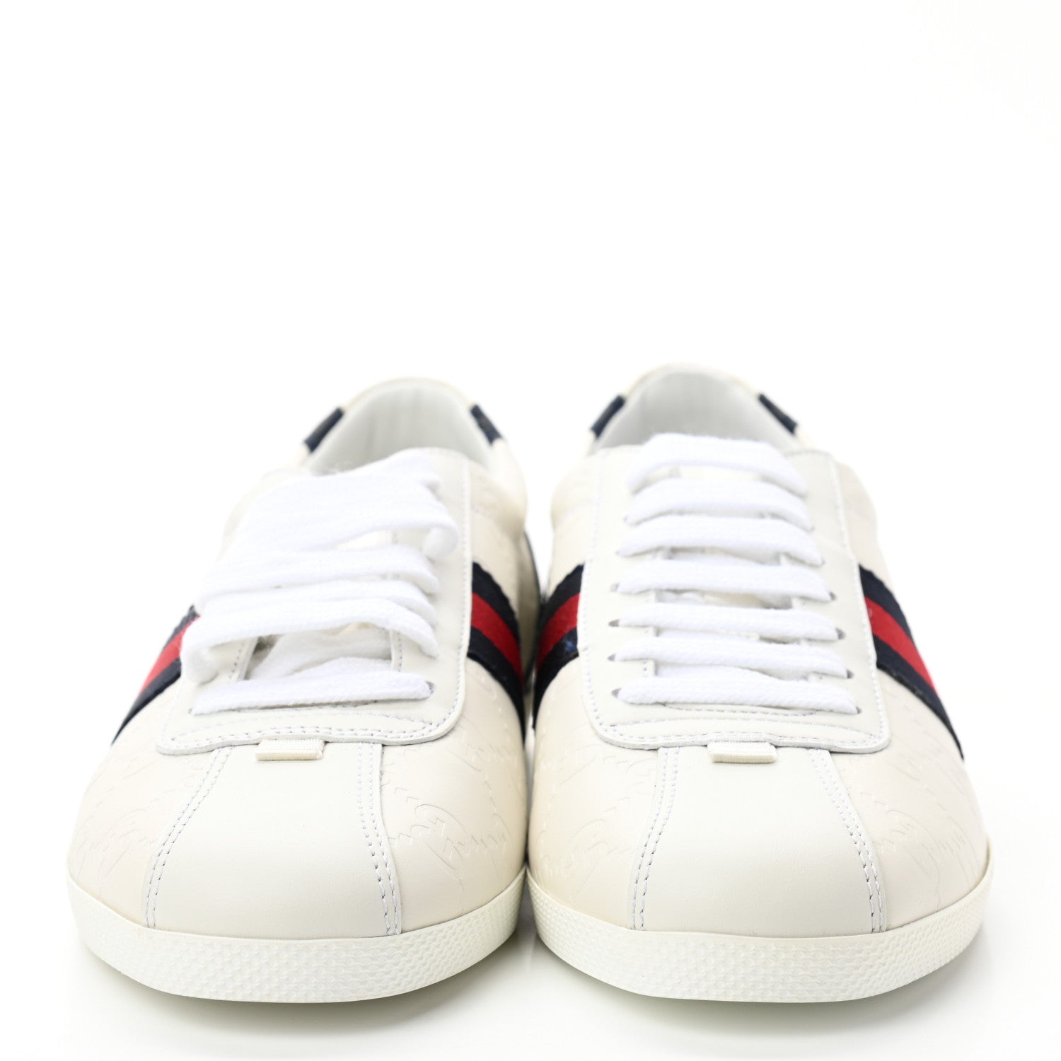Gucci Guccissima Womens Web Sneakers 38 White 2 of 8