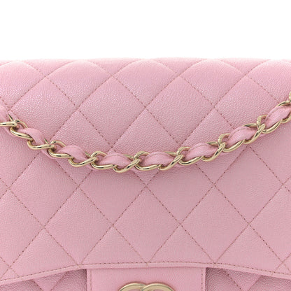 Chanel Iridescent Caviar Quilted Jumbo Double Flap Rose Pink 8 of 10