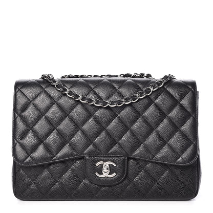 Chanel Caviar Quilted Jumbo Single Flap Black 1 of 13