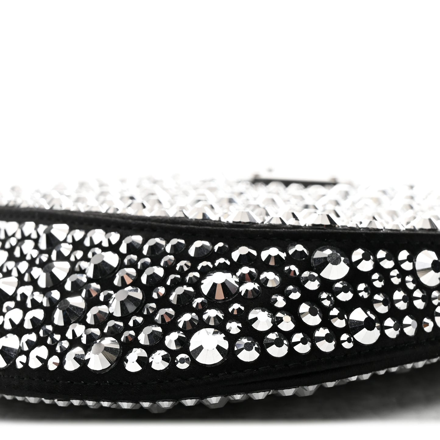 Satin Crystal Cleo Adjustable Strap Shoulder Bag Metal