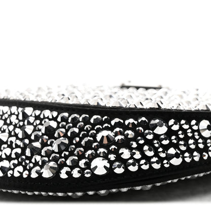 Prada Satin Crystal Cleo Adjustable Strap Shoulder Bag Metal 10 of 13