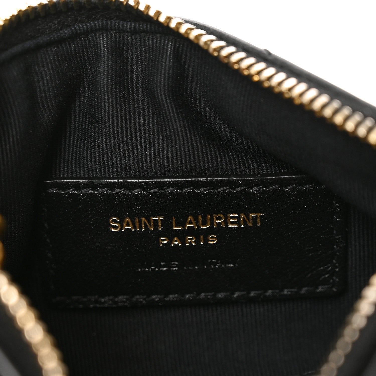 Saint Laurent Calfskin Matelasse Monogram Key Pouch Black 1940818