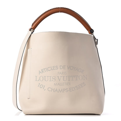 Louis Vuitton Veau Soie Calfskin Parnassea Bagatelle Hobo Blanc Casse 1 of 16