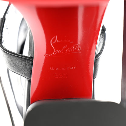 Christian Louboutin Calfskin Yazefatt Buckle Strap Platform Sandals 39.5 Black 7 of 8