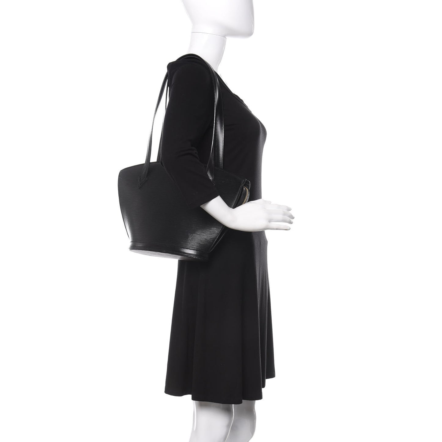 Epi Saint Jacques PM Long Straps Black