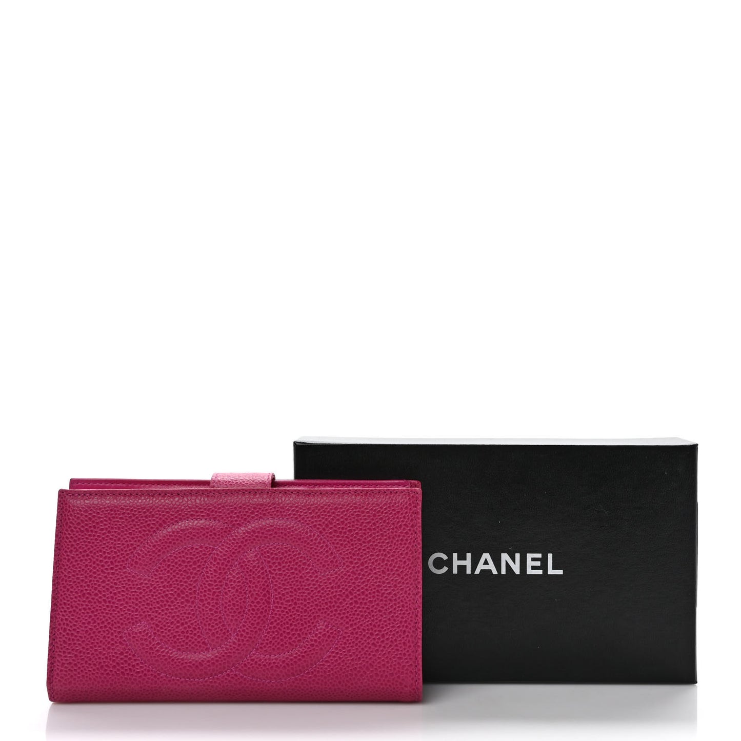 Caviar Timeless CC French Wallet Dark Pink