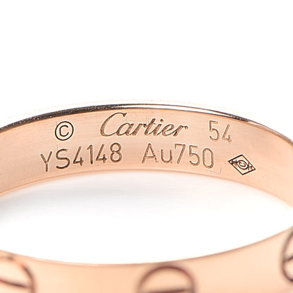 Cartier 18K Pink Gold 3.5mm LOVE Wedding Band Ring 54 7 4 of 5