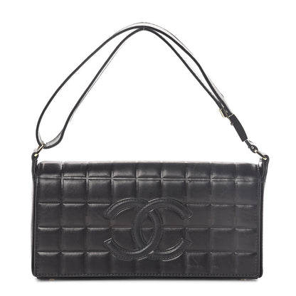 Chanel Lambskin Quilted CC Chocolate Bar Flap Black 1 of 10