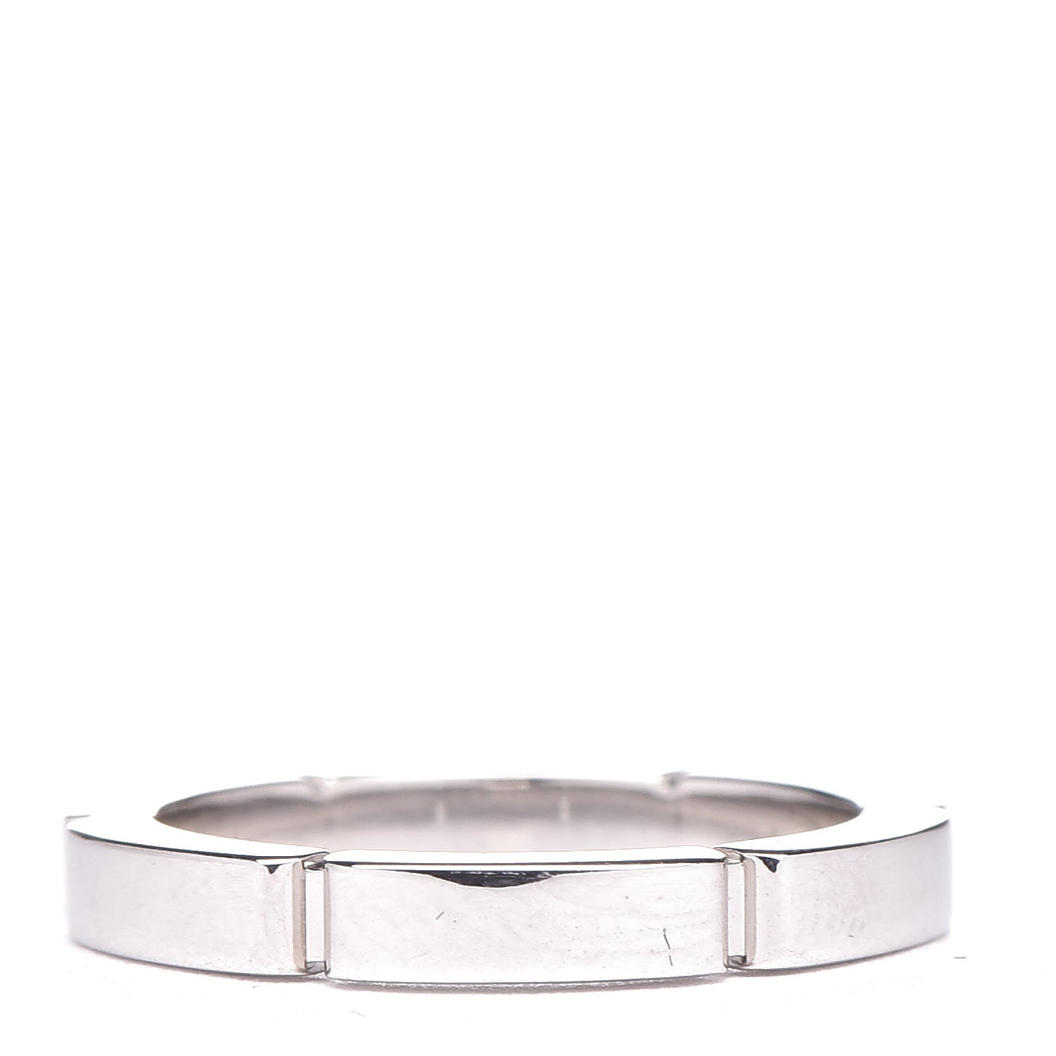Cartier 18K White Gold 2.5mm Maillon Panthere Wedding Band Ring 46 3.75 2 of 4