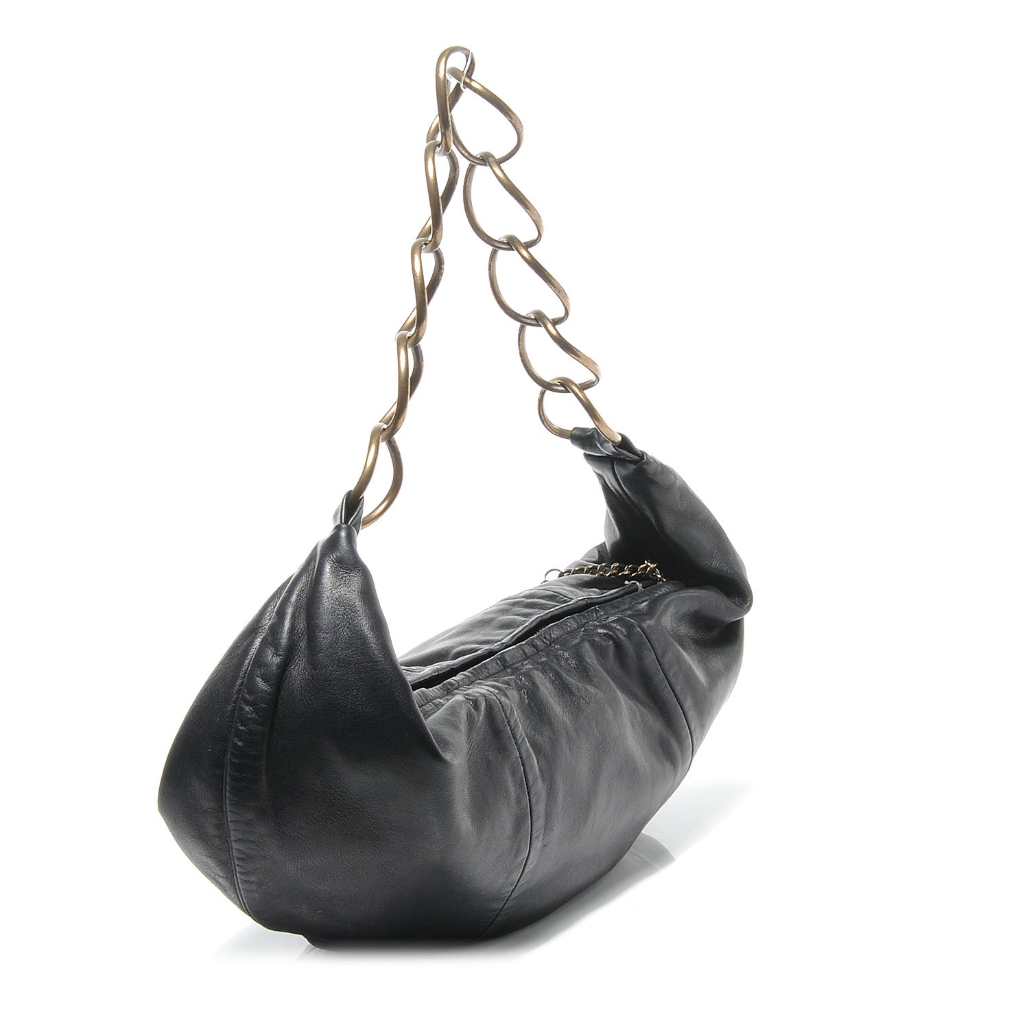 Chanel Lambskin Small Chain Hobo Black 3 of 7