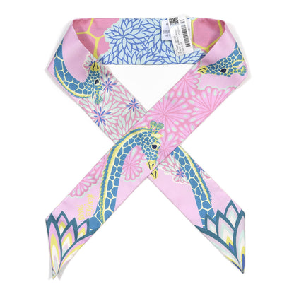 Hermes Silk The Three Graces Twilly Rose Bonbon Canard 1 of 3
