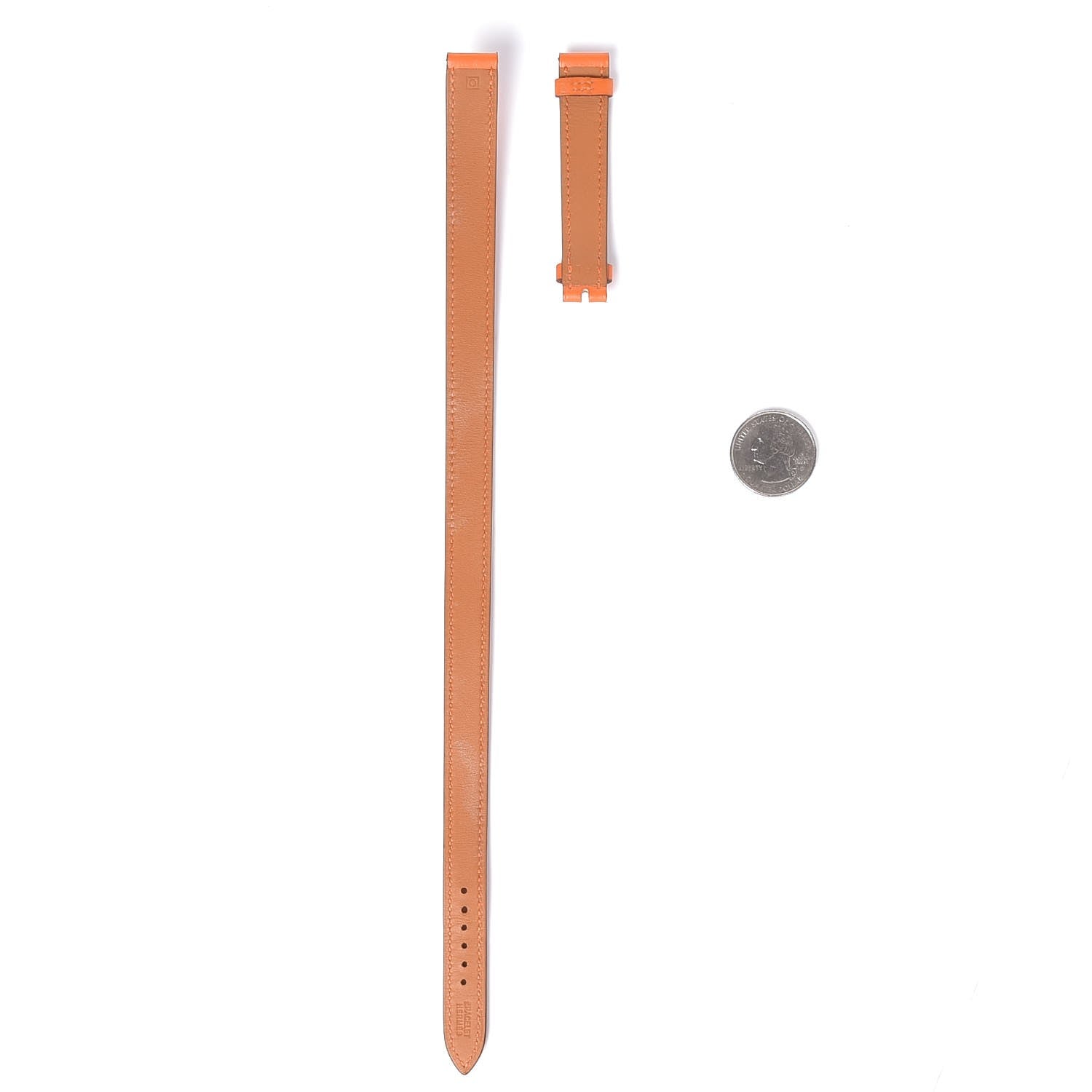 Hermes Swift Heure H Hour Watch PM Double Tour Strap Orange 2 of 5