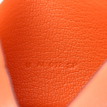 Hermes Chevre Mysore Bearn Card Holder Wallet Orange 7 of 11