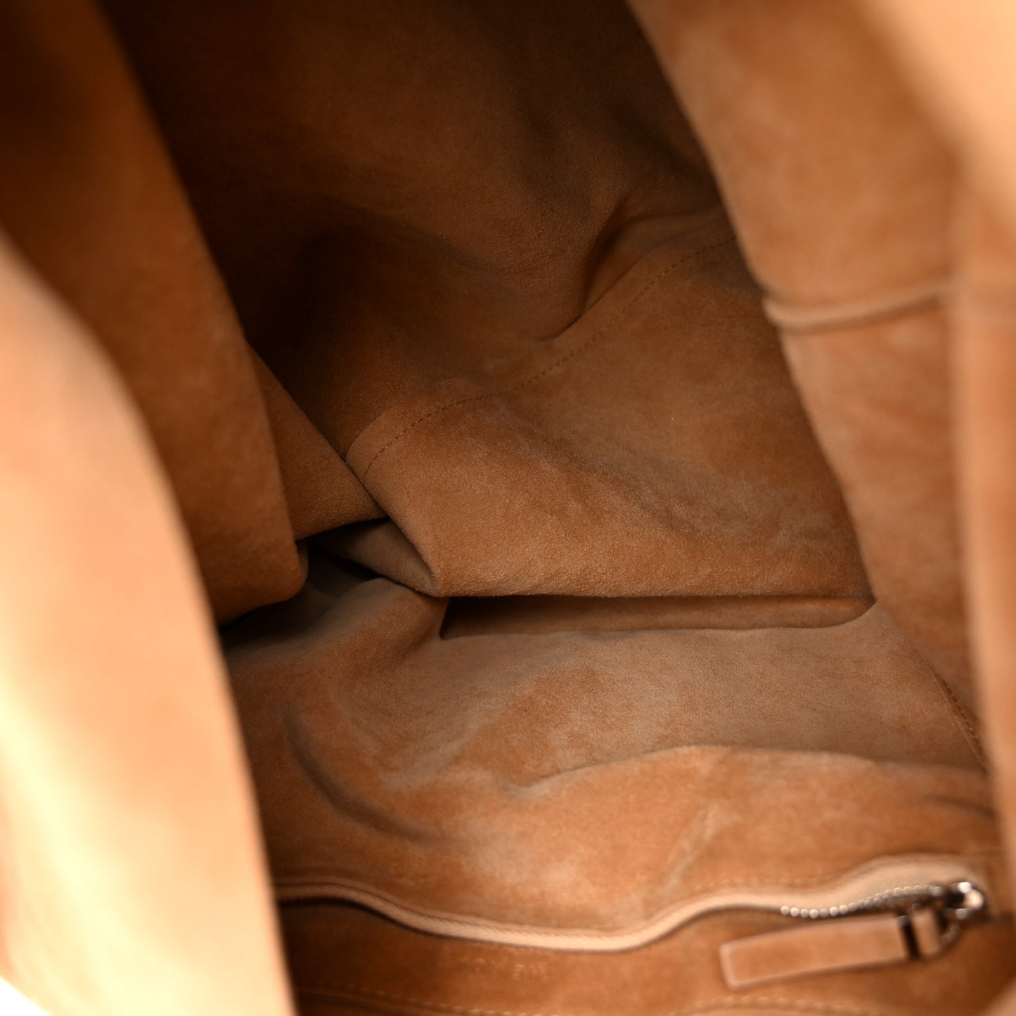 Suede Bindle Bag Warm Beige