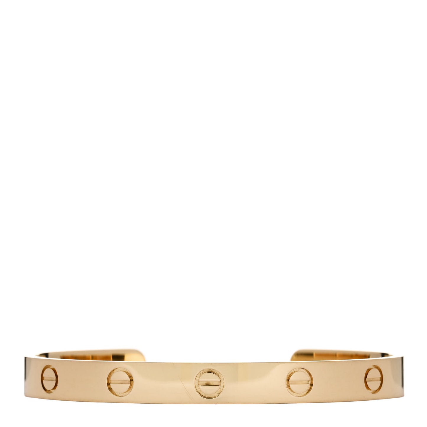 18K Yellow Gold LOVE Cuff Bracelet 17