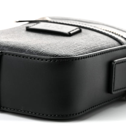 Gucci GG Supreme Monogram Appia Calfskin Web Small Camera Messenger Bag Black Grey 10 of 11