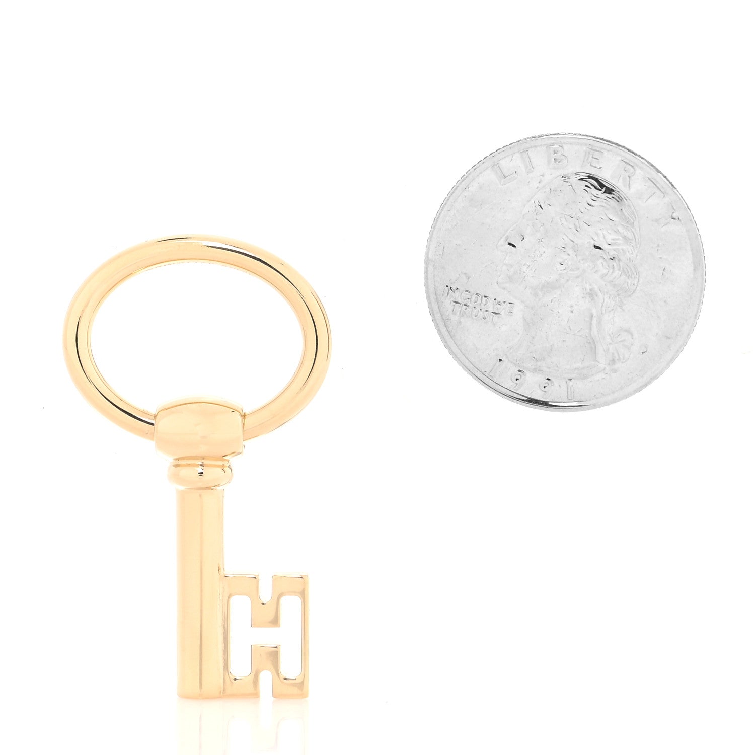 Hermes Permabrass Curiosite Cle H Charm 2 of 3