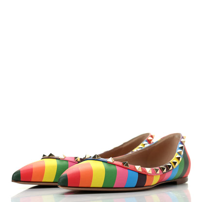 Valentino Garavani Nappa 1973 Rockstud Ballerina Flats 39 Multicolor 3 of 8