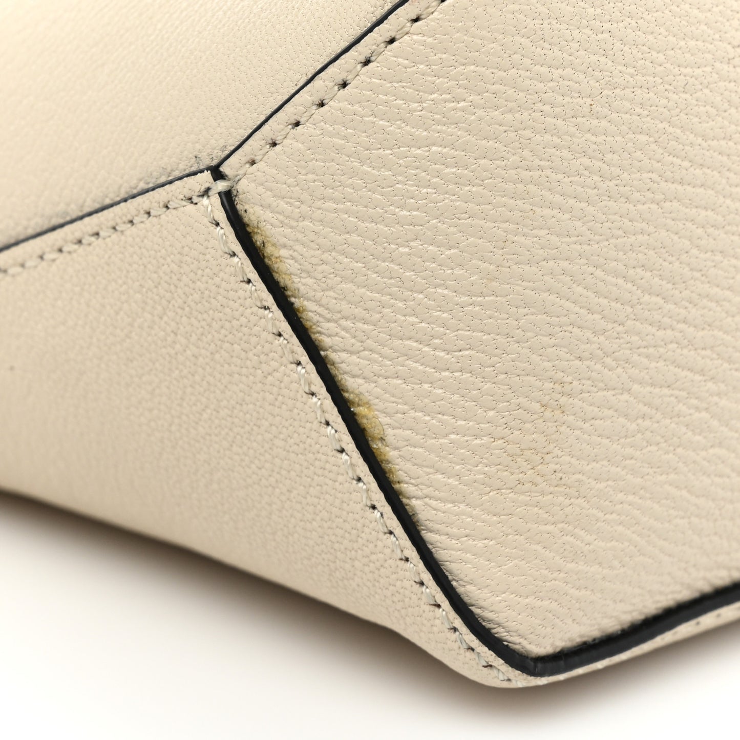 Goatskin Mini Puzzle Edge Bag Angora