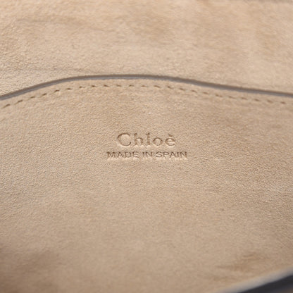 Chloe Suede Calfskin Small Faye Shoulder Bag Motty Grey 7 of 7