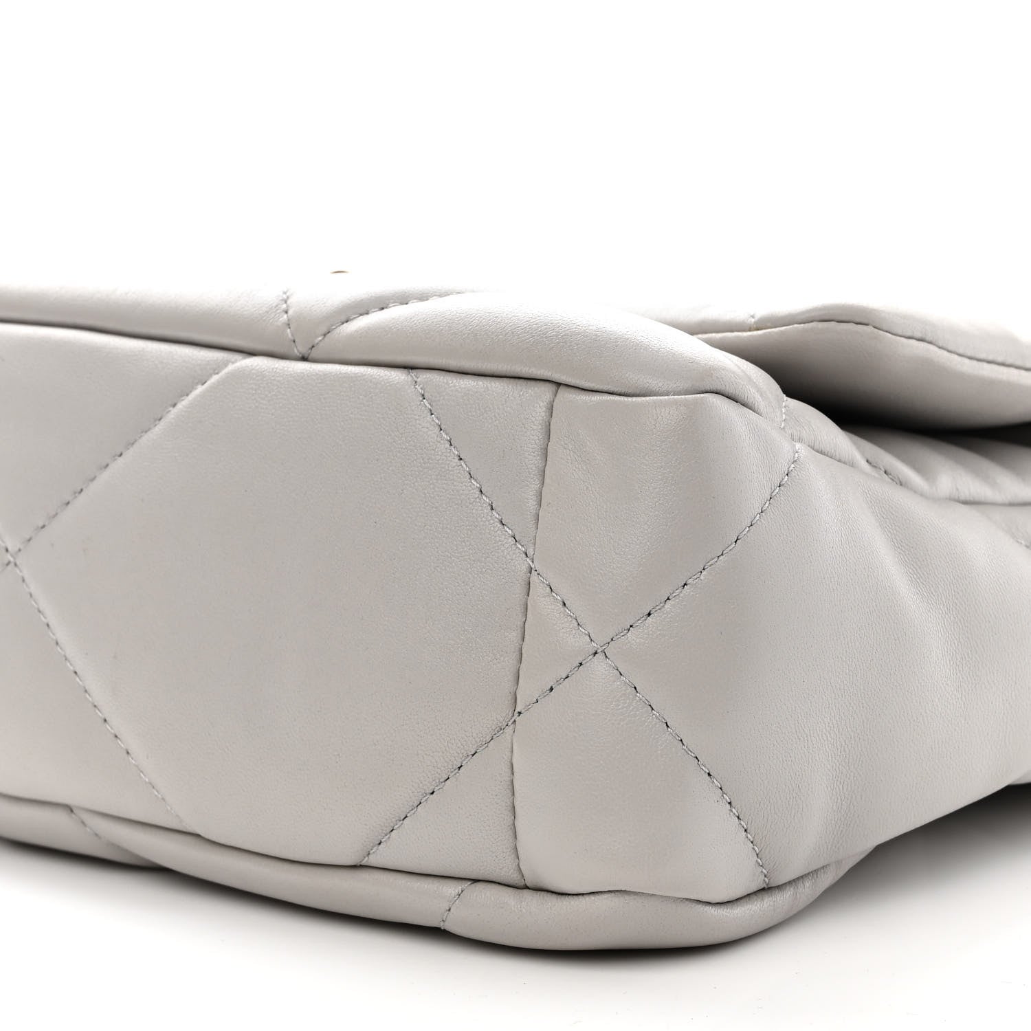 Chanel Lambskin Quilted Medium Chanel 19 Flap Grey 10 of 10