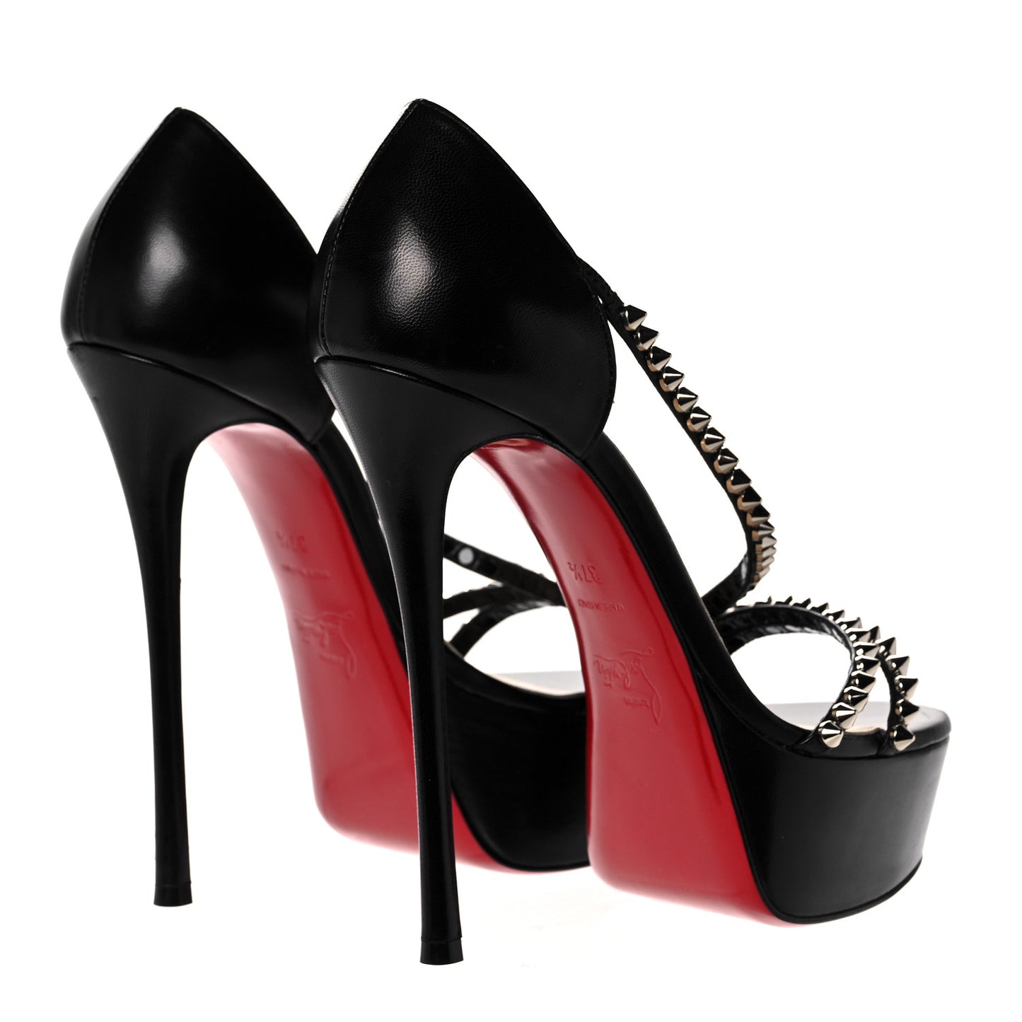Nappa So Spike Alta 150 Sandals 37.5 Black
