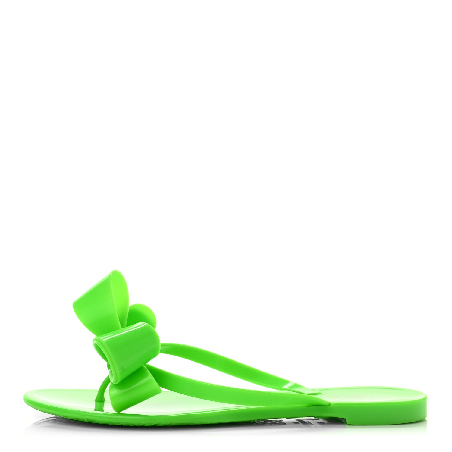 Valentino Garavani PVC Jelly Bow Thong Sandals 38 Green 1 of 8