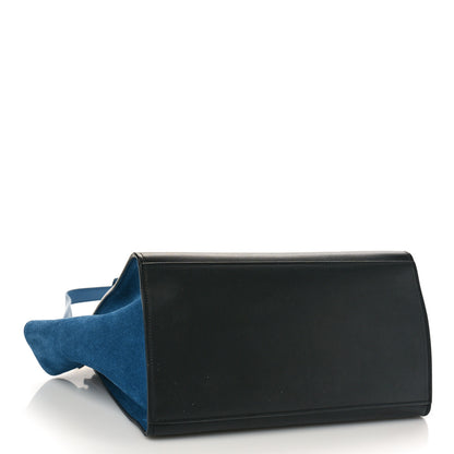 Celine Smooth Calfskin Suede Small Trapeze Deepsea 4 of 8