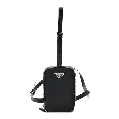 Prada Saffiano Harness Crossbody Travel Pouch Black 1 of 8