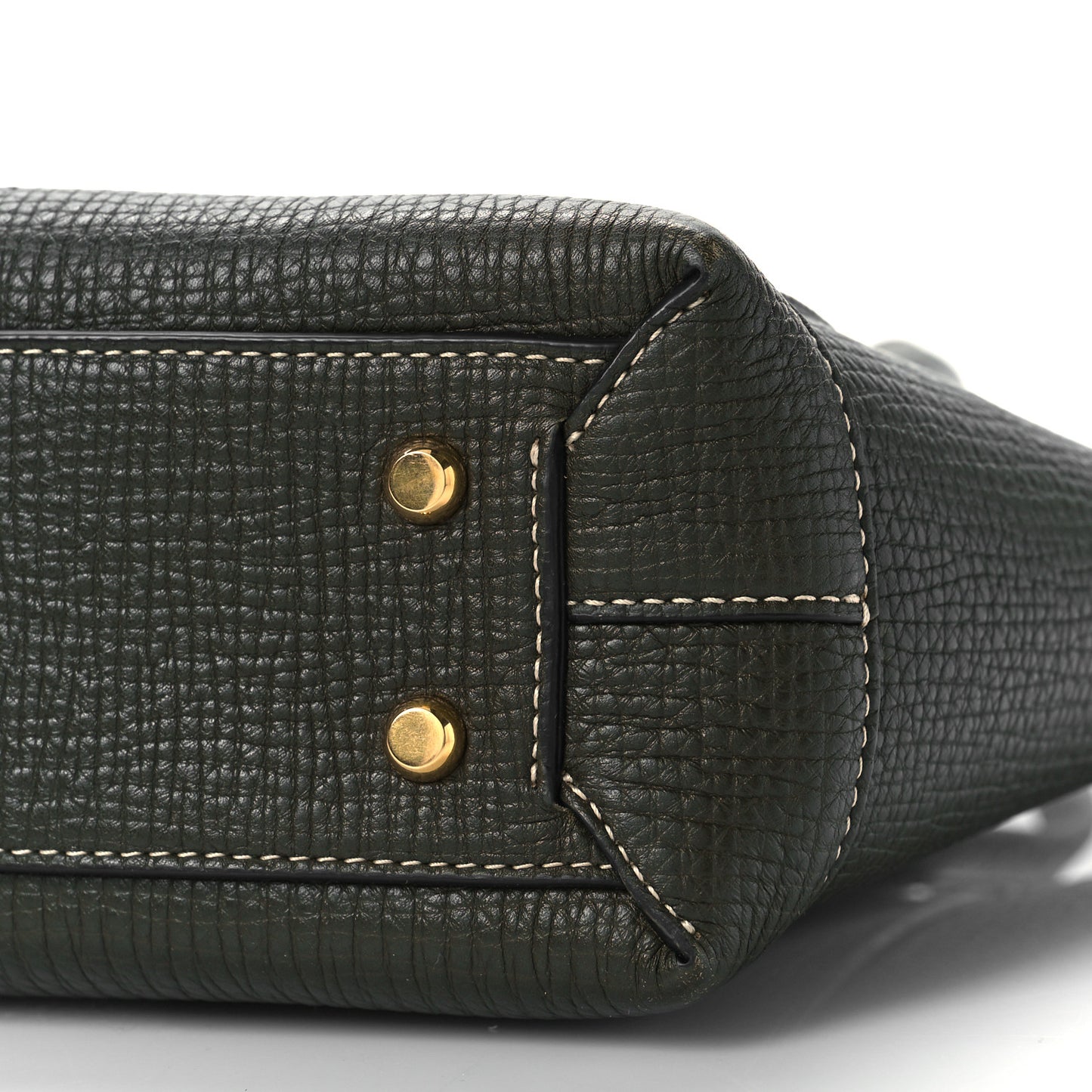 Grainy Calfskin Small Arco Kaki