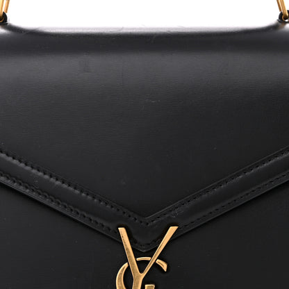 Saint Laurent Smooth Calfskin Medium Classic Monogram Cassandra Top Handle Black Rouge Legion 8 of 19