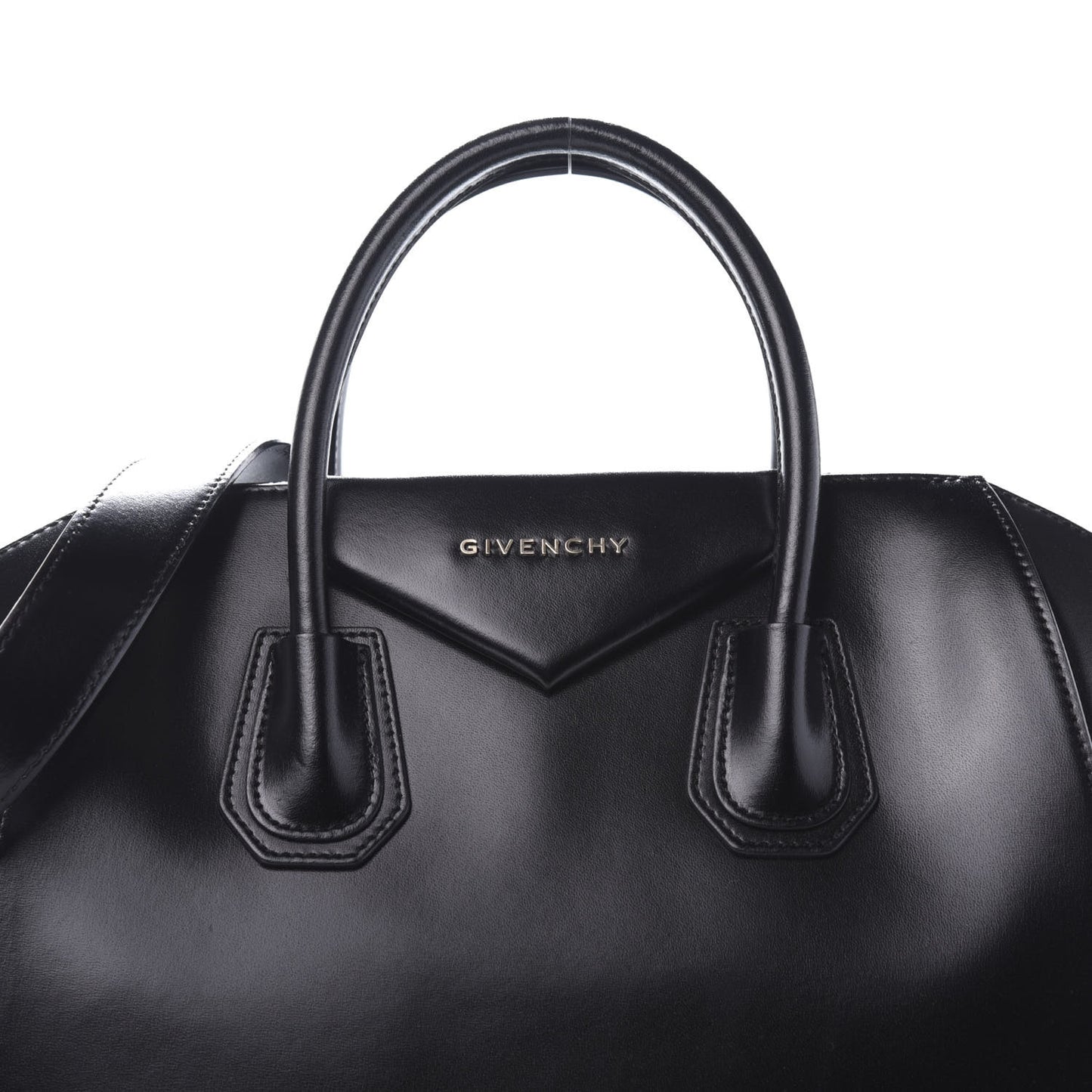 Shiny Lord Calfskin Medium Antigona Black