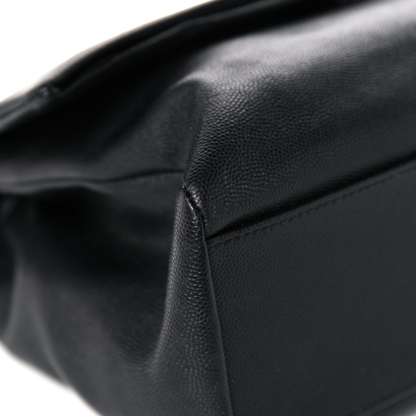 Grain De Poudre Medium West Hollywood Monogram Fold-Over Black