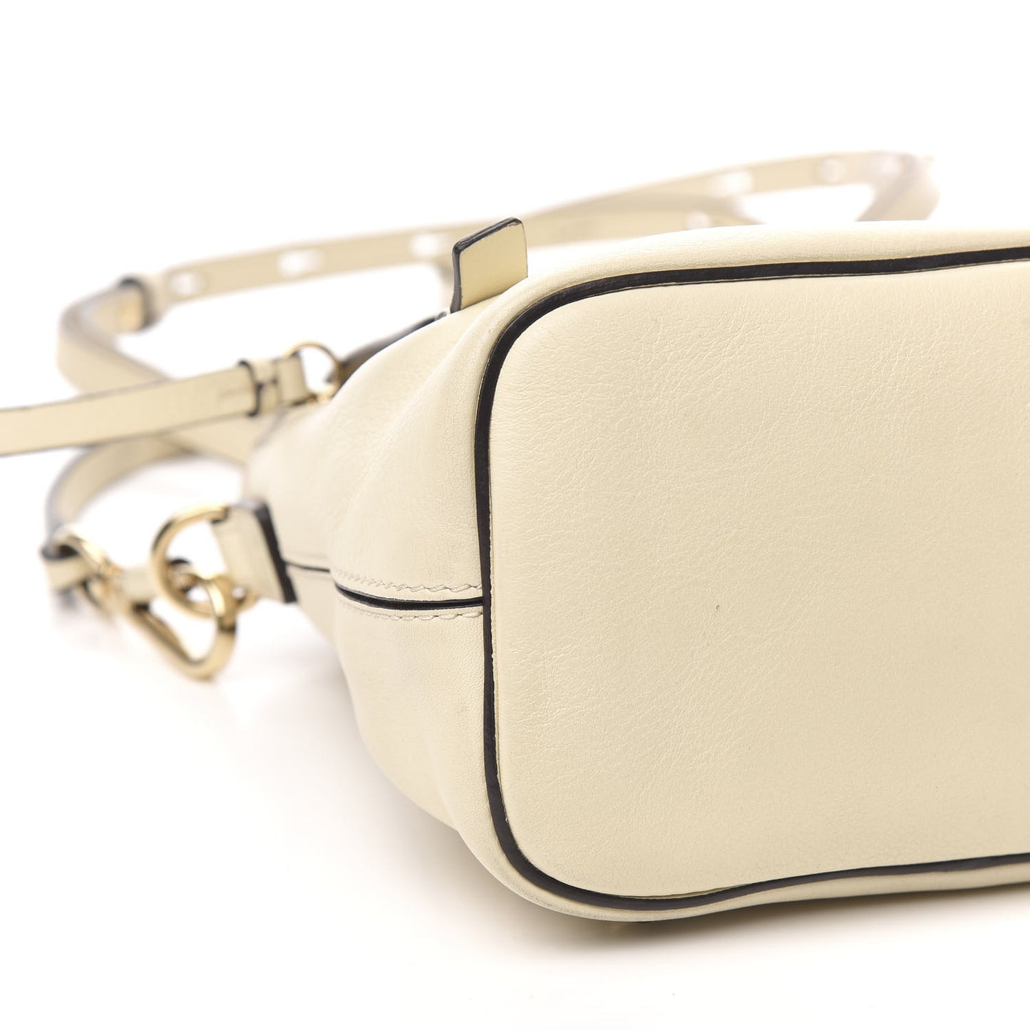 Suede Calfskin Mini Faye Backpack Off White