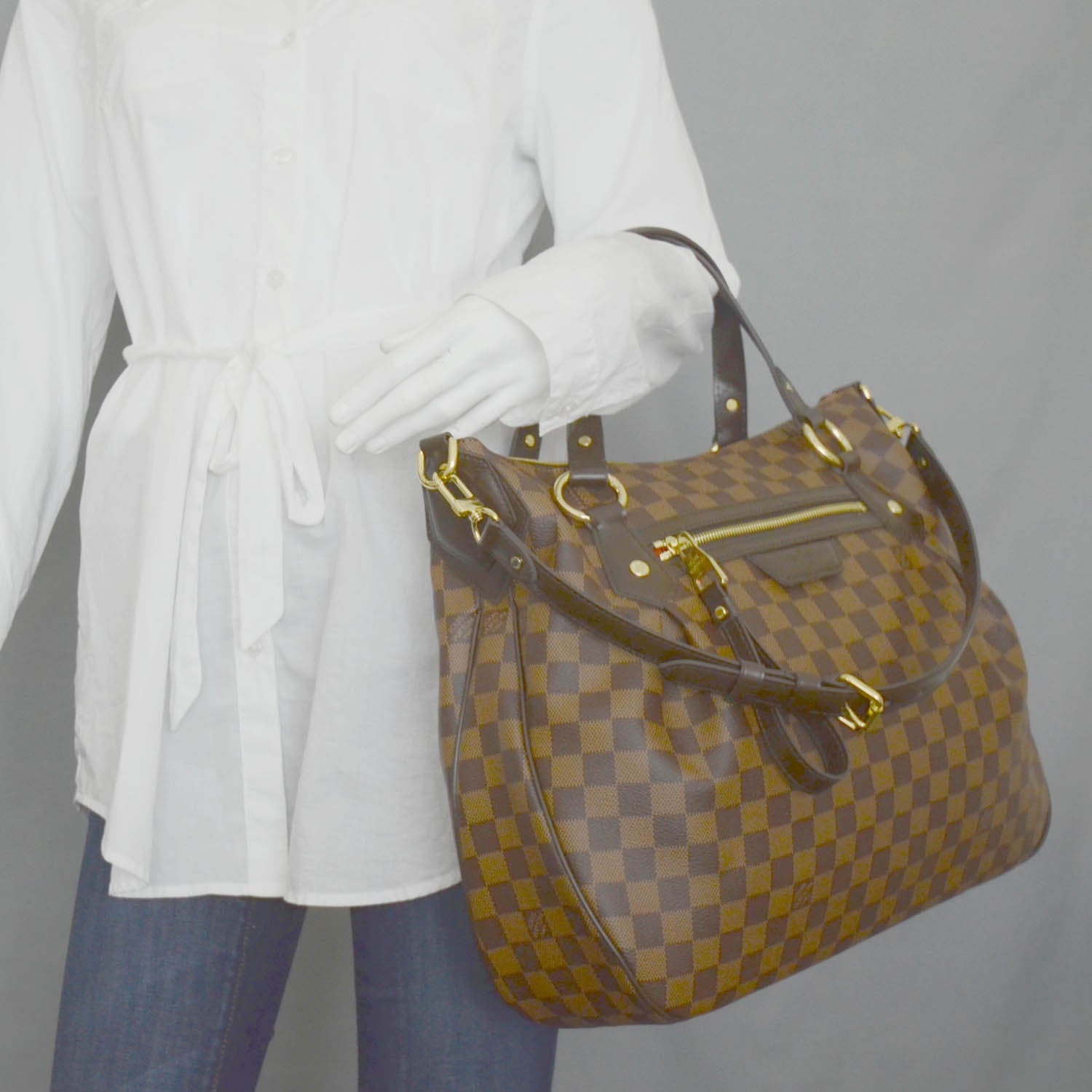 Louis Vuitton Damier Ebene Evora MM 2 of 13