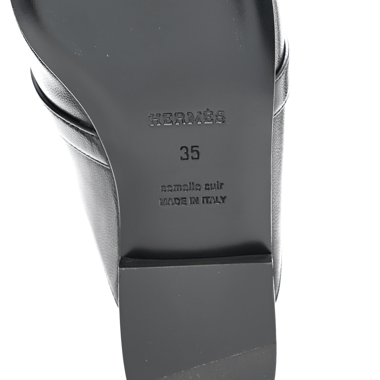 Hermes Goatskin Oz Mules 35 Black 6 of 9