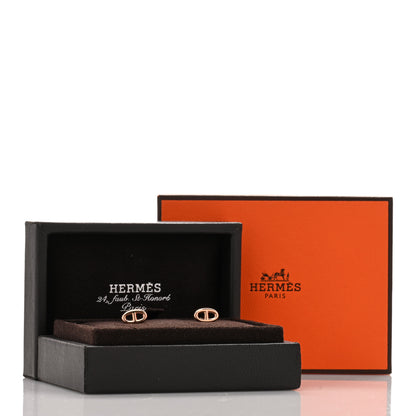 Hermes 18K Rose Gold TPM Farandole Stud Earrings 5 of 5